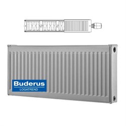 Стальной панельный радиатор Тип 22 Buderus Радиатор K-Profil 22/300/400 (48) (A) - фото 2196231