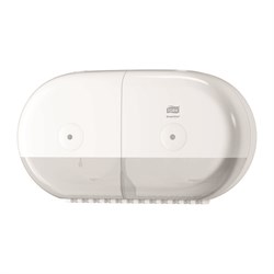 Диспенсер для туалетной бумаги Tork SmartOne двойной в мини-рулонах Т9 белый (арт.682000) - фото 2654142