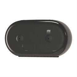 Диспенсер для туалетной бумаги Tork SmartOne двойной в мини-рулонах Т9 черный (арт.682008) - фото 2654163