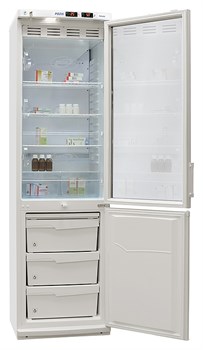 Холодильник лабораторный POZIS ХЛ-340 тонир. дверь + метал. дверь, серебро - фото 2943349