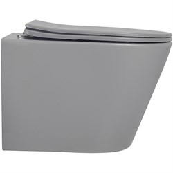 Унитаз Abber Bequem  подвесной Серый матовый с сиденьем Микролифт - фото 4141782
