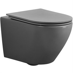 Унитаз Abber Bequem  подвесной Серый матовый с сиденьем Микролифт - фото 4145034
