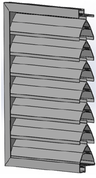 Двусторонняя наружная модульная решетка РЭД-Y-60 - фото 4326269