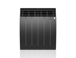 Алюминиевый радиатор Royal Thermo Biliner Alum 500 Noir Sable 6 секц. - фото 4459397