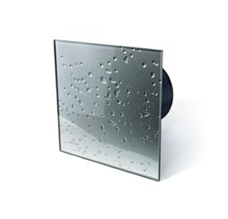 Вытяжка для ванной Mmotors ММ-Р 06 UE стекло квадрат 100 м3/ч 5,5 Вт обратный клапан/светло серый с каплями - фото 4665475