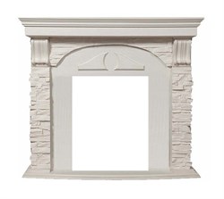 Классический портал для камина Firelight Torre Classic Белый/Беленый дуб - фото 4759426