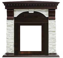 Классический портал для камина Royal Flame Dublin арочный сланец белый угл. под классический очаг - фото 4759476