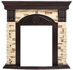 Классический портал для камина Firelight Torre Classic Сланец натуральный/Венге - фото 4759499