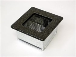 Вентиляционная решетка для камина Kratki 11х11 черная/латунь пористая 11CZ - фото 4770812
