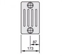 Стальной трубчатый радиатор 5-колончатый Zehnder Charleston 5026/15 №1270 3/4  RAL 9016