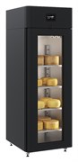 Шкаф холодильный POLAIR CS107 Cheese черный, стеклянная дверь