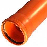 Труба канализационная Valfex DN160 x 4,9 PN0,5L1м, PP-R, оранжевая