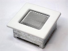 Вентиляционная решетка для камина Kratki 11х11 белая 11B