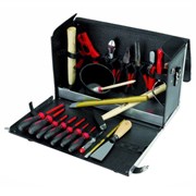 Набор профессионального инструмента CIMCO в кожаной сумке для подмастерьев-электриков из 24 предмето