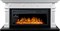 Линейный электрокамин Royal Flame Carlyle (белый с черным) с очагом Vision 42 LOG LED - фото 4750157