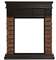 Классический портал для камина Firelight Bricks Wood Classic камень корич., шпон тем. дуб - фото 4759350